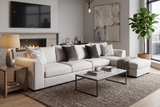Airea Silver 3-Piece Sectional Sofa with Right-Facing Chaise