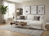 Airea Silver 2-Piece Sectional Sofa with Right-Facing Chaise