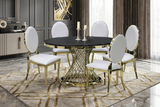 6 PIECE ROUND DINING ROOM SET