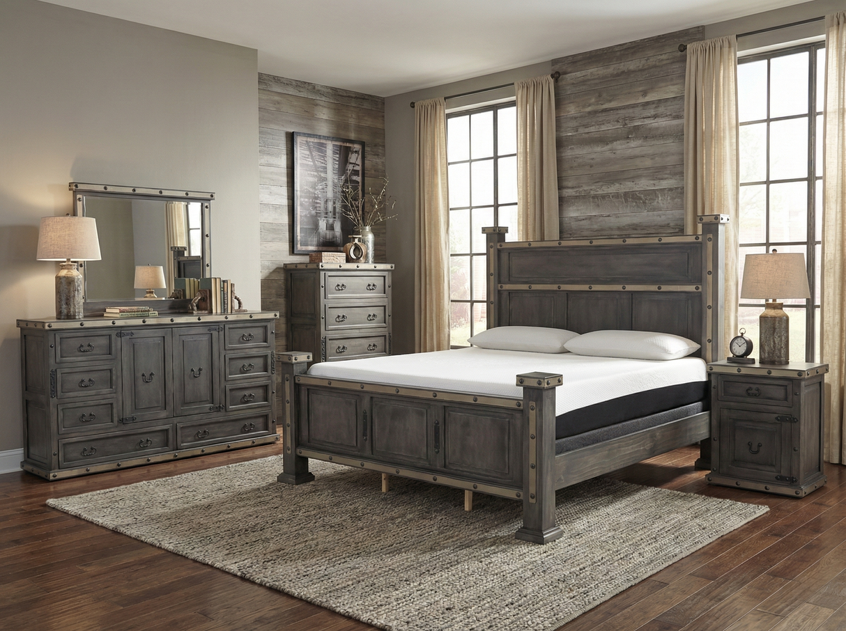 HACIENDA 6 Piece Bedroom set - Grey