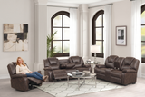 Red Brown 3-Piece Reclining Living Room Set with Console Loveseat
