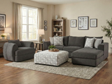 Dark Grey 2-Piece Sectional Sofa with Right-Facing Chaise
