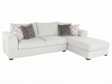 Airea Silver 2-Piece Sectional Sofa with Right-Facing Chaise