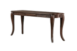 Traditional Dark Wood Sofa Table with Curved Legs