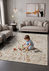 .Betsi Cream Power-Loomed Area Rug - 6' 6" x 9' 0"