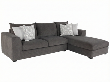 Dark Grey 2-Piece Sectional with Right-Facing Chaise - view 3