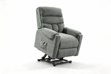 Dark Grey Chenille Power Lift Recliner with Remote Control & Side Storage Pocket