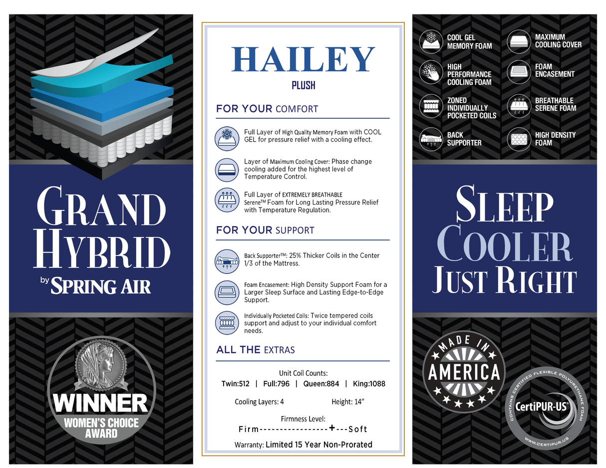 Hailey Hybrid Plush Mattress
