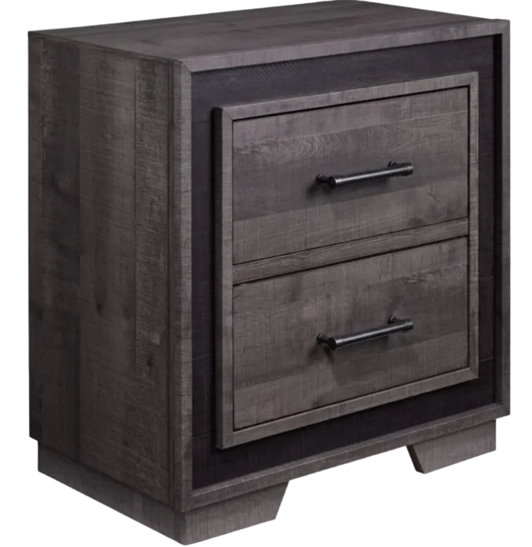 Gray Panel Bedroom Set with Dresser, Mirror & Nightstand