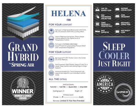 Helena Firm 14" Hybrid Mattress - view 4