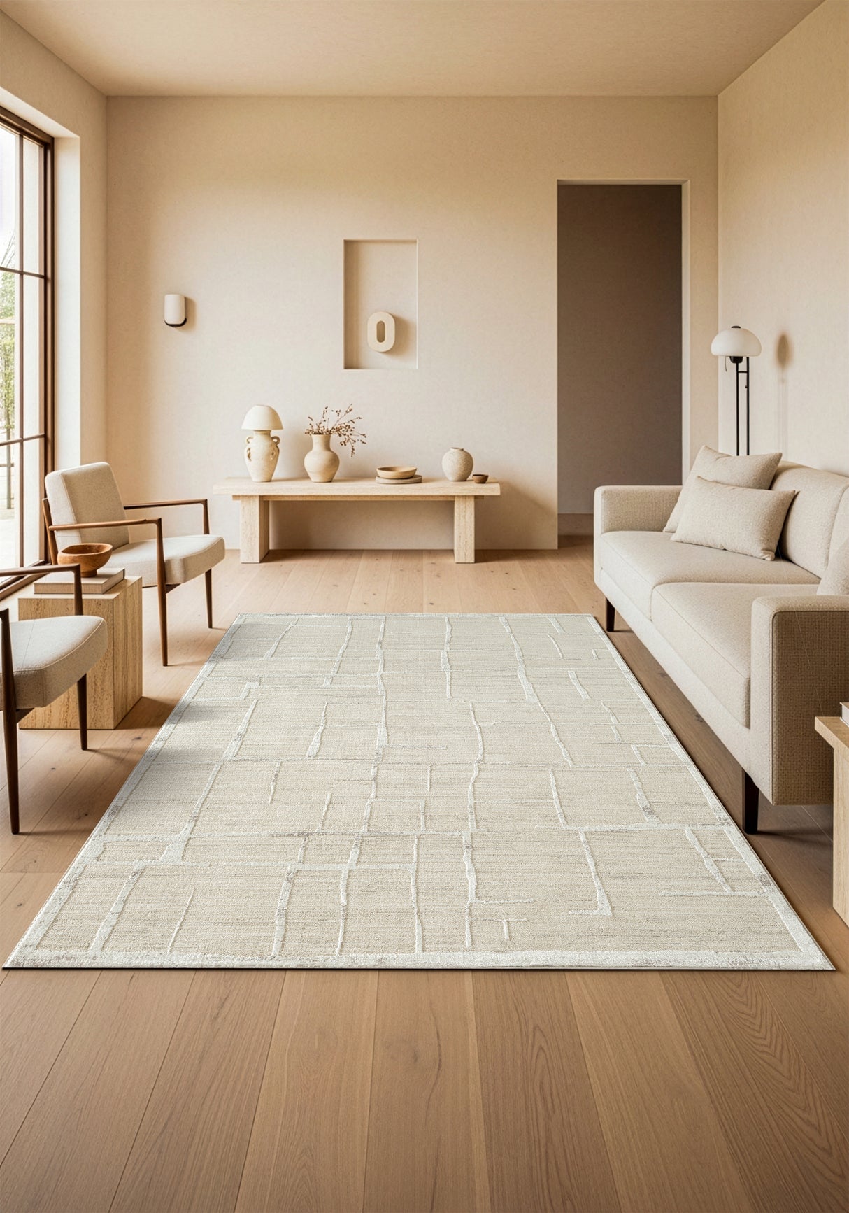 .Samira Silver Power-Loomed Area Rug - 6' 6" x 9' 0"