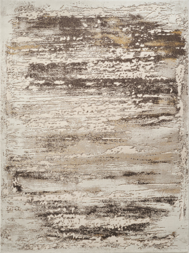 Abstract art piece with brown, black, and beige colors on a textured surface.