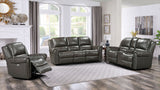2-Piece Living Room Set: Power Reclining Sofa & Stationary Loveseat - Top Grain Leather by Sara Collections | Bel Furniture