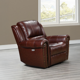 Power Recliner Chair- Top Grain Leather by Sara Collections | Bel Furniture