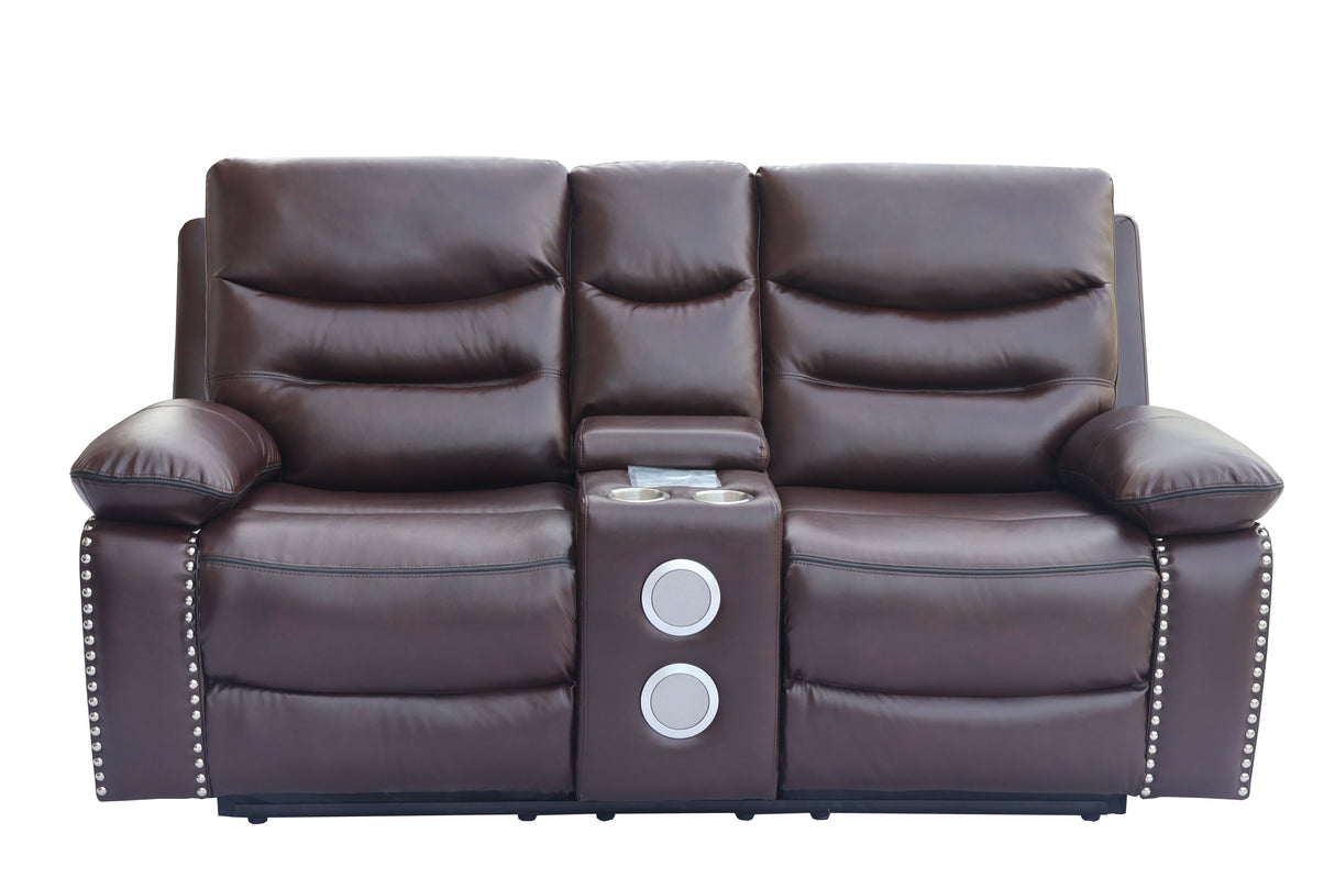 3 Piece Living Room Set: Power Reclining Sofa, Power Reclining Chair, Stationary Loveseat by Sara Collections | Bel Furniture