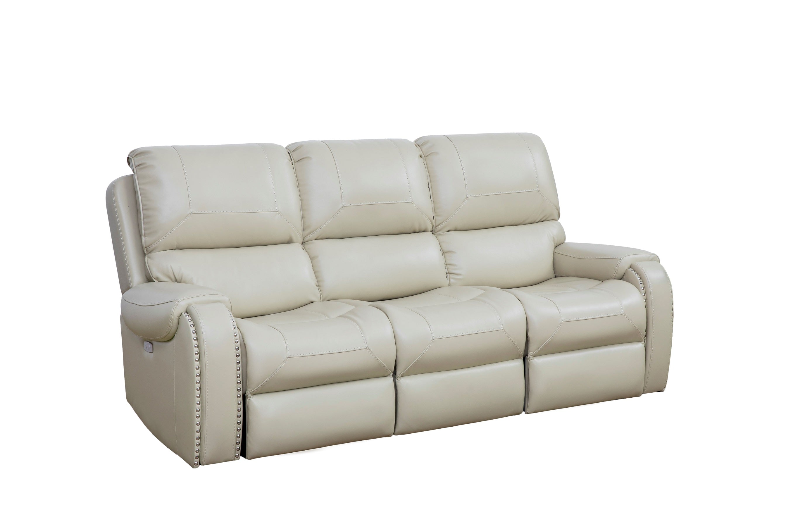 3 Piece Living Room Set: Power Reclining Sofa, Power Reclining Chair, Stationary Loveseat