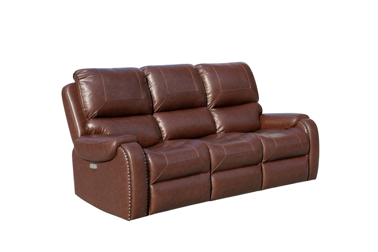 3 Piece Living Room Set: Power Reclining Sofa, Power Reclining Chair, Stationary Loveseat