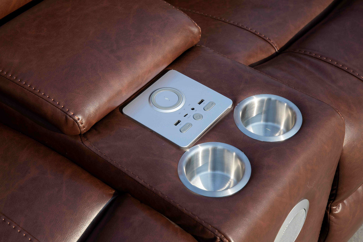 3 Piece Living Room Set: Power Reclining Sofa, Power Reclining Chair, Stationary Loveseat