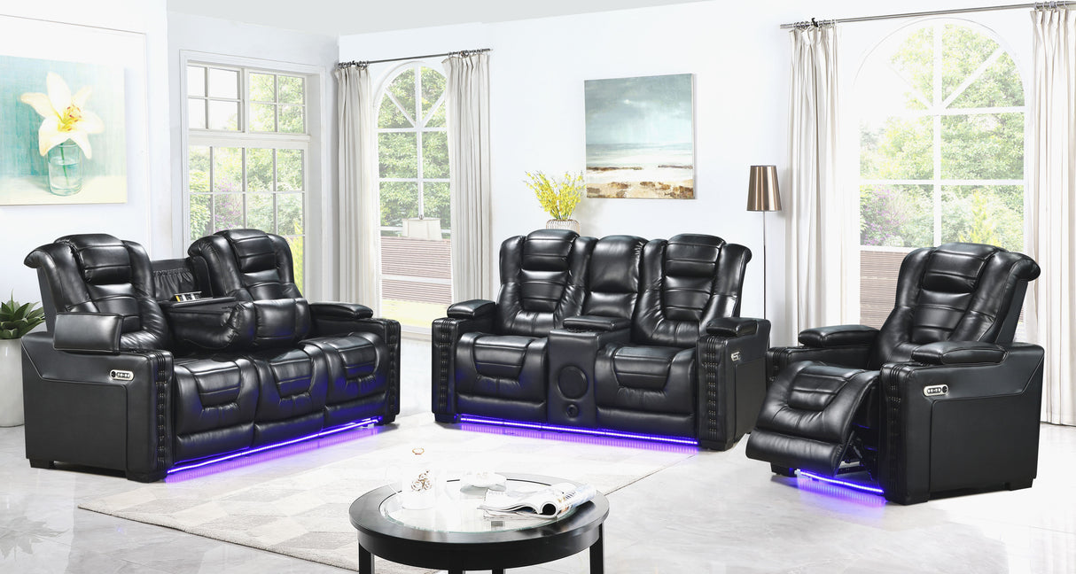 3 Piece Power Reclining Living Room Set by Sara Collections | Bel Furniture