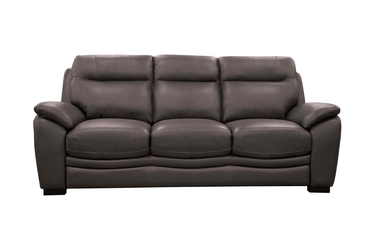 Dark Brown Top Grain Leather 3-Piece Living Room Set with Sofa, Loveseat & Chair