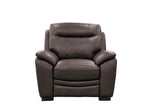 Dark Brown Top Grain Leather 3-Piece Living Room Set with Sofa, Loveseat & Chair