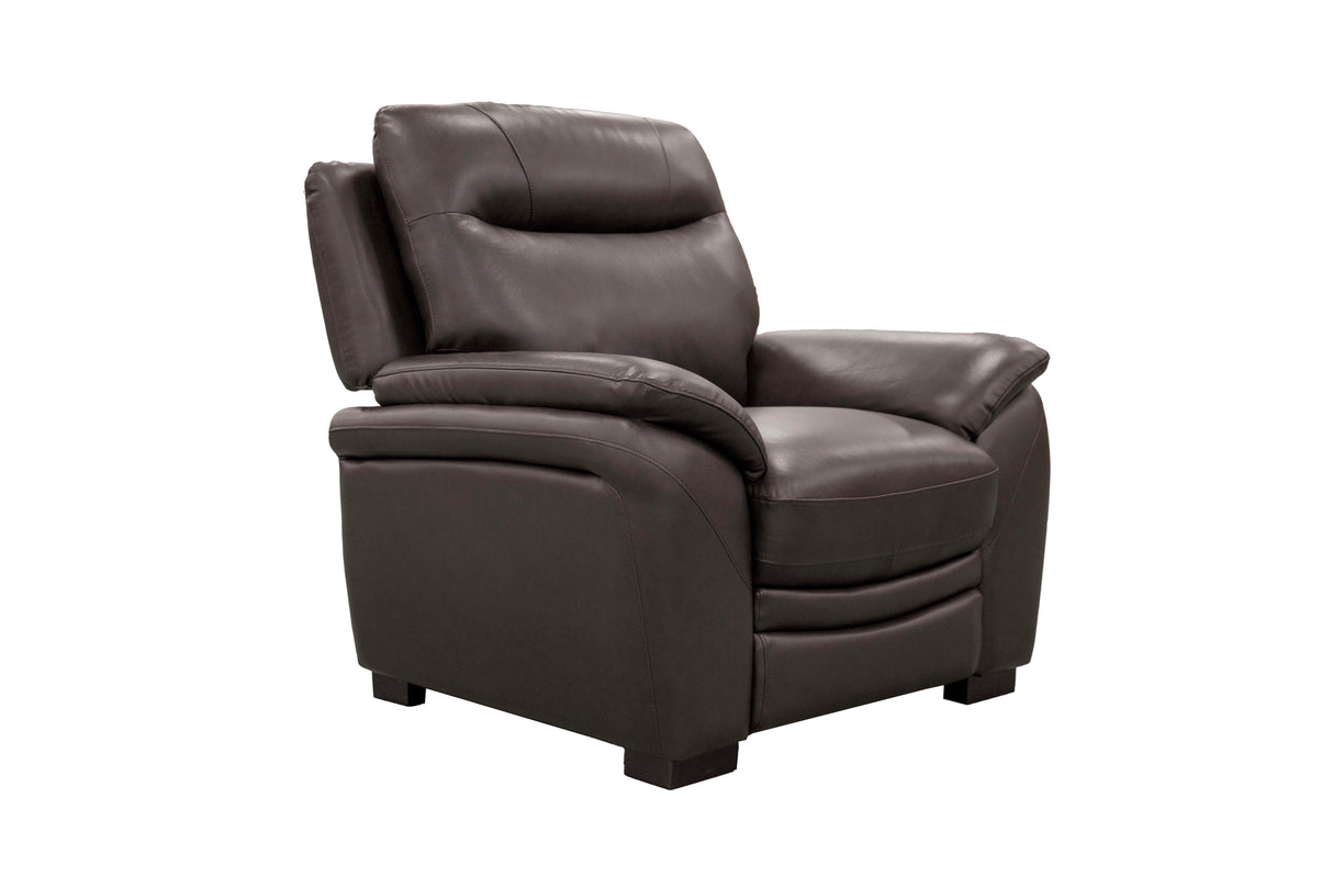 Dark Brown Top Grain Leather 3-Piece Living Room Set with Sofa, Loveseat & Chair
