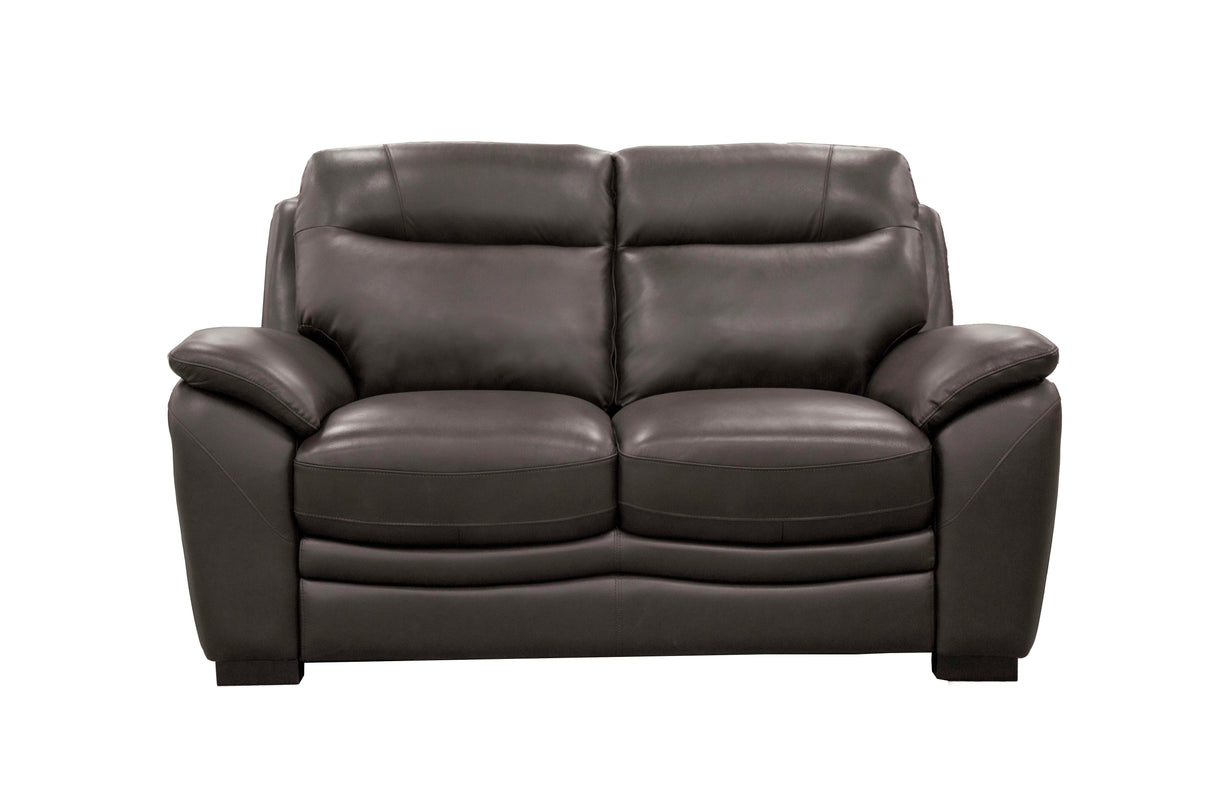 Dark Brown Top Grain Leather 3-Piece Living Room Set with Sofa, Loveseat & Chair