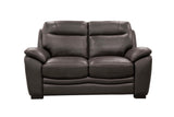 Dark Brown Top Grain Leather 3-Piece Living Room Set with Sofa, Loveseat & Chair