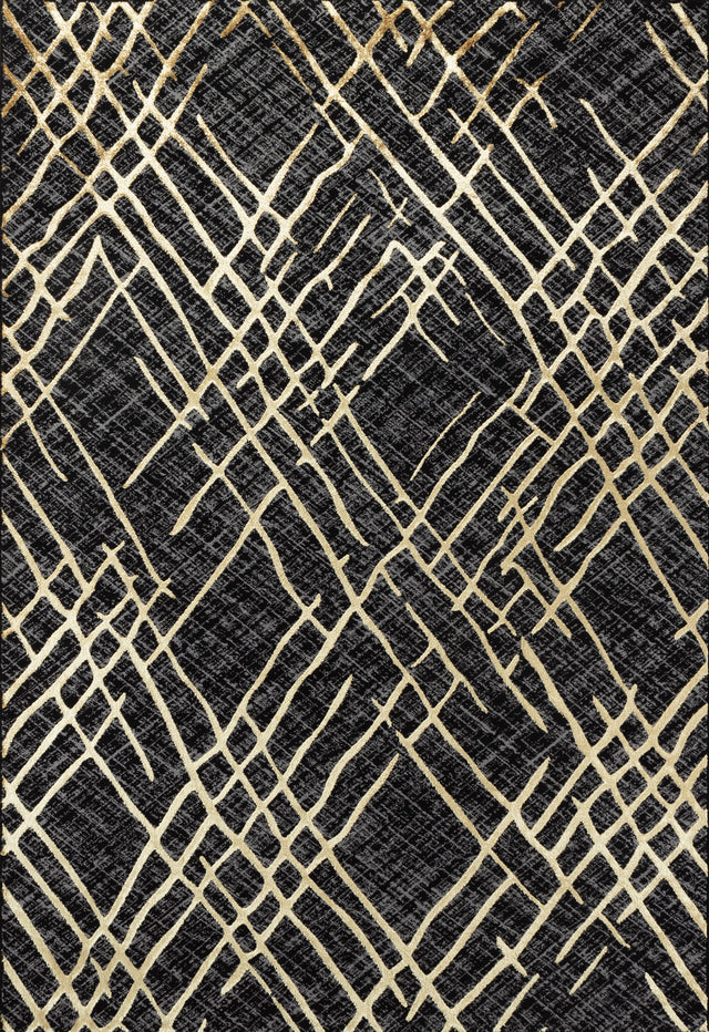 Textured black and gold patterned fabric