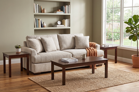 3-Piece Coffee & End Table Set in Walnut Finish
