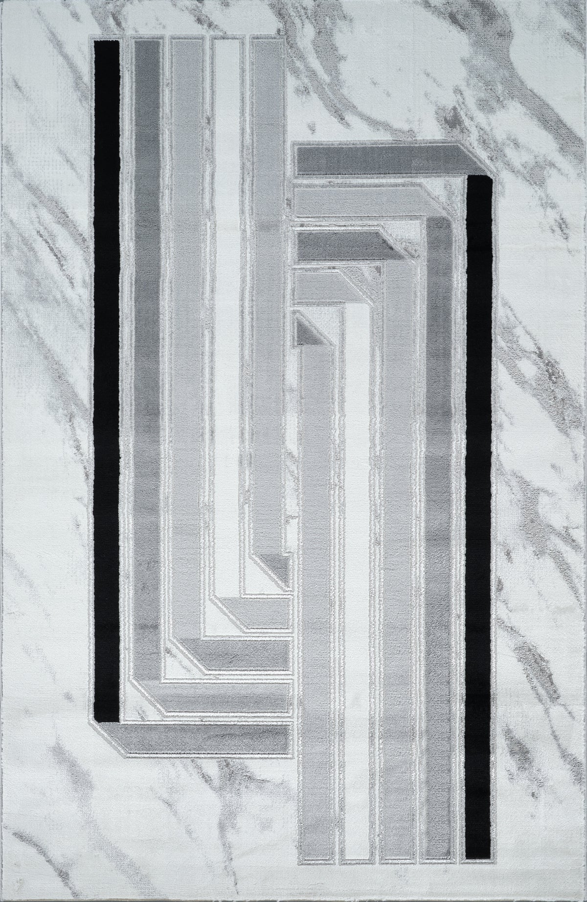 Geometric pattern on a marble background