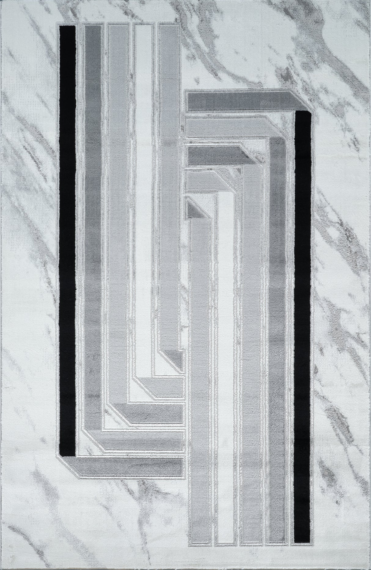 Geometric pattern on a marble background