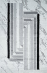 Geometric pattern on a marble background