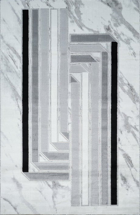 Geometric pattern on a marble background