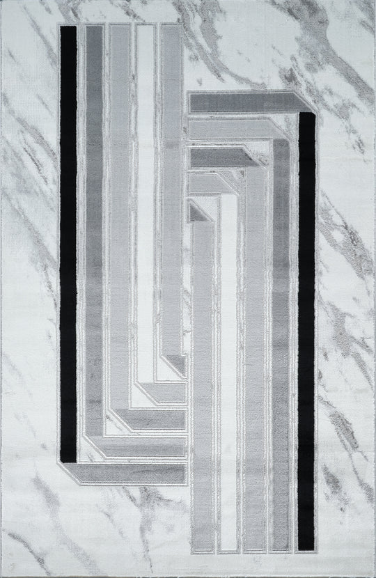 Geometric pattern on a marble background