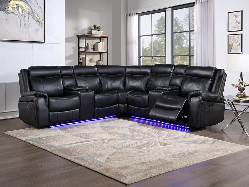 3 Piece Power Reclining Sectional