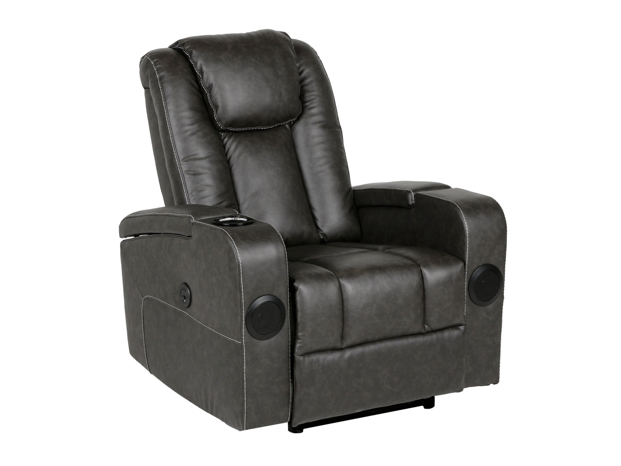 Power Recliner with Bluetooth Speakers, Storage, and Cup Holders by Sara Collections | Bel Furniture