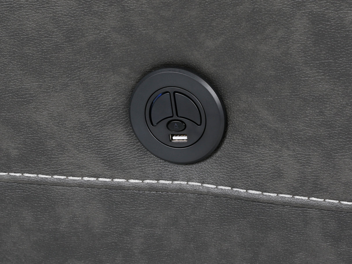 Power Recliner with Bluetooth Speakers, Storage, and Cup Holders by Sara Collections | Bel Furniture