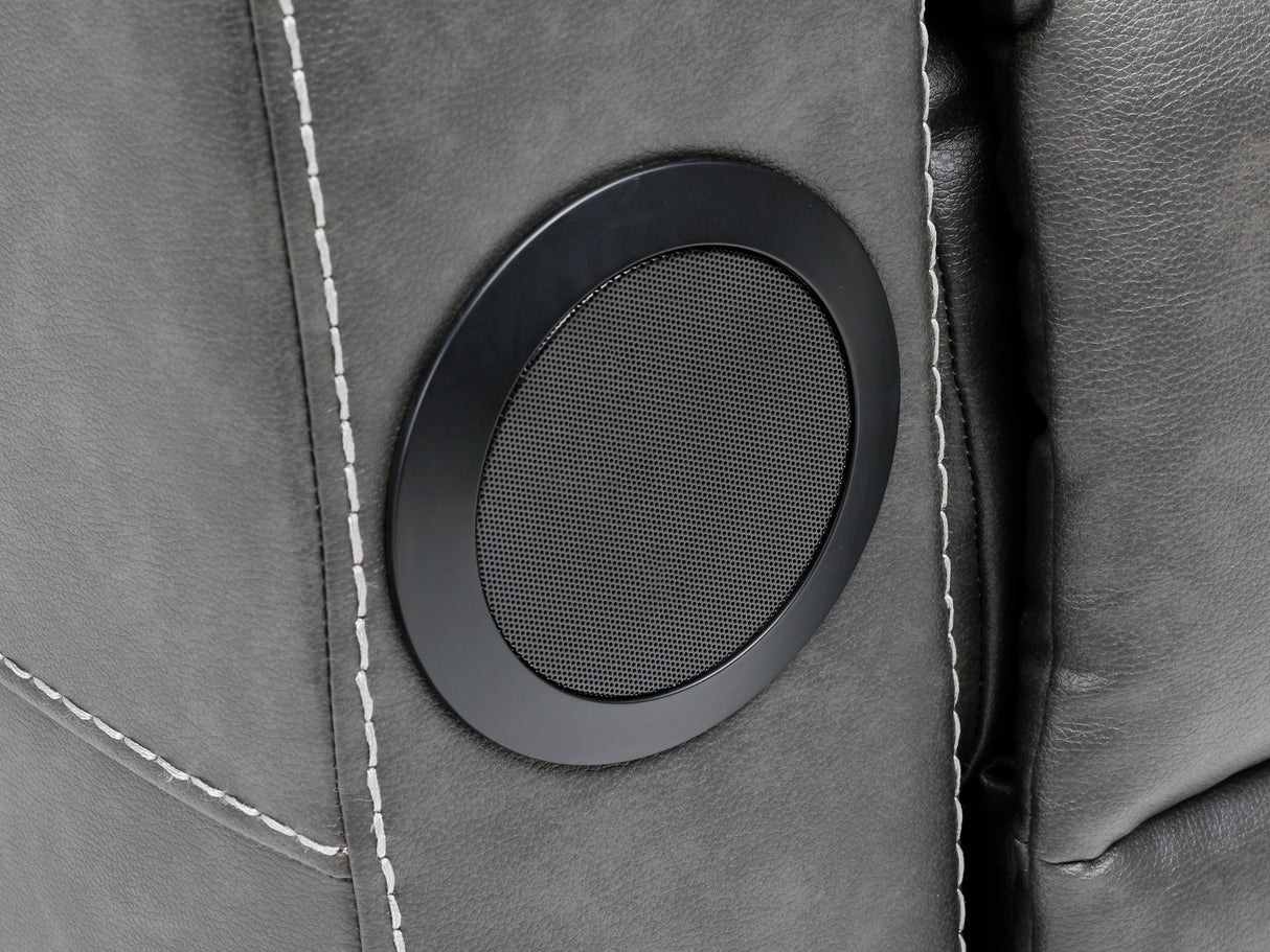 Power Recliner with Bluetooth Speakers, Storage, and Cup Holders by Sara Collections | Bel Furniture