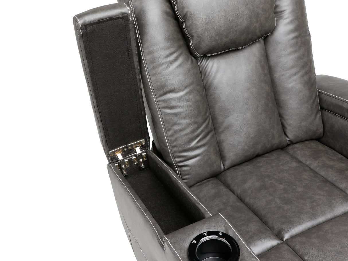 Power Recliner with Bluetooth Speakers, Storage, and Cup Holders by Sara Collections | Bel Furniture