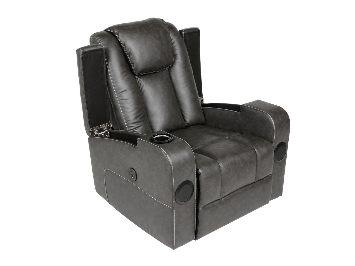 Power Recliner with Bluetooth Speakers, Storage, and Cup Holders by Sara Collections | Bel Furniture