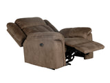 Keily Brown Power Reclining Sofa, Stationary Loveseat & Power Recliner Set with Console