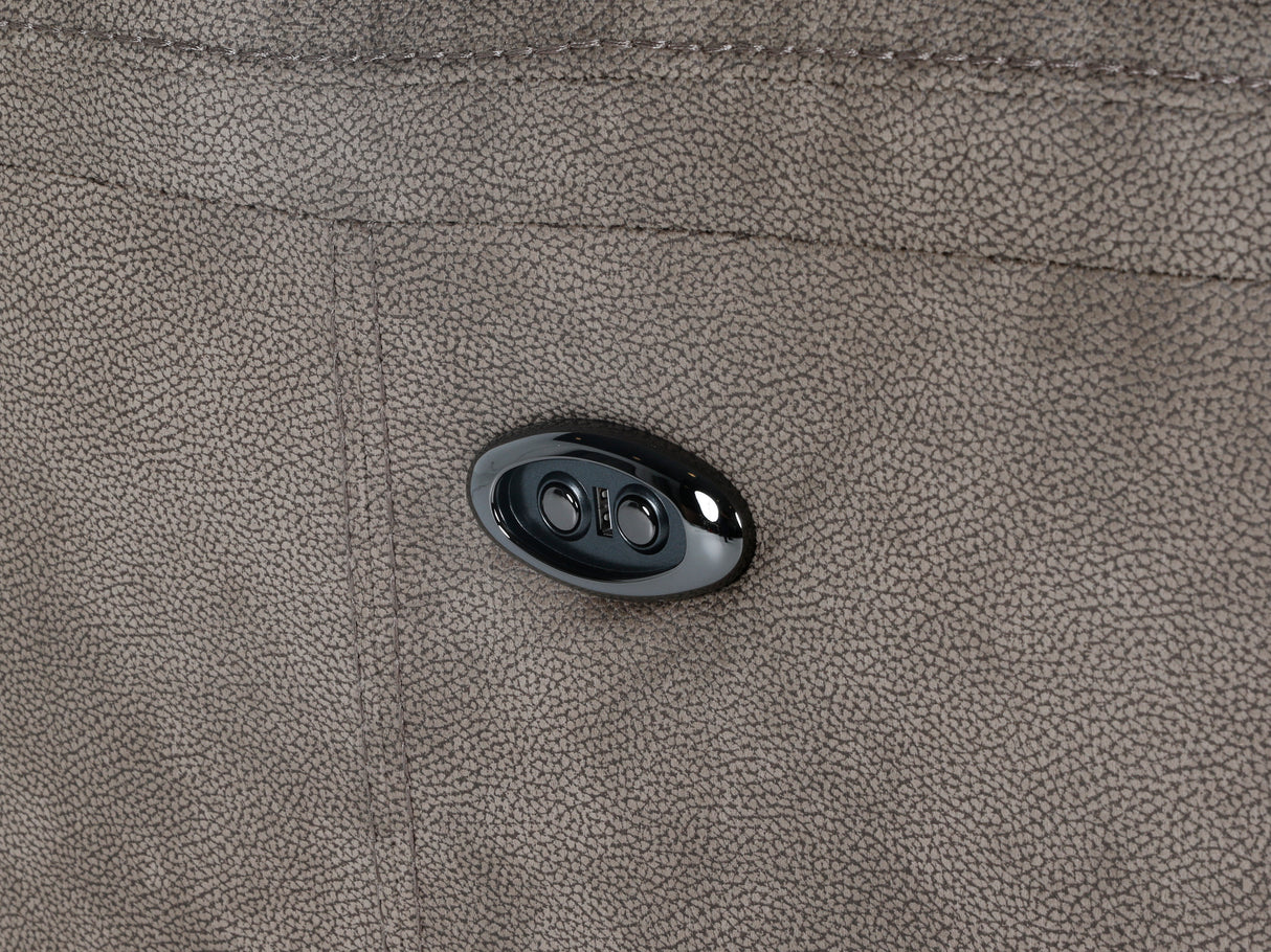 Keily Brown Power Reclining Sofa, Stationary Loveseat & Power Recliner Set with Console