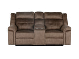Keily Brown Power Reclining Sofa, Stationary Loveseat & Power Recliner Set with Console
