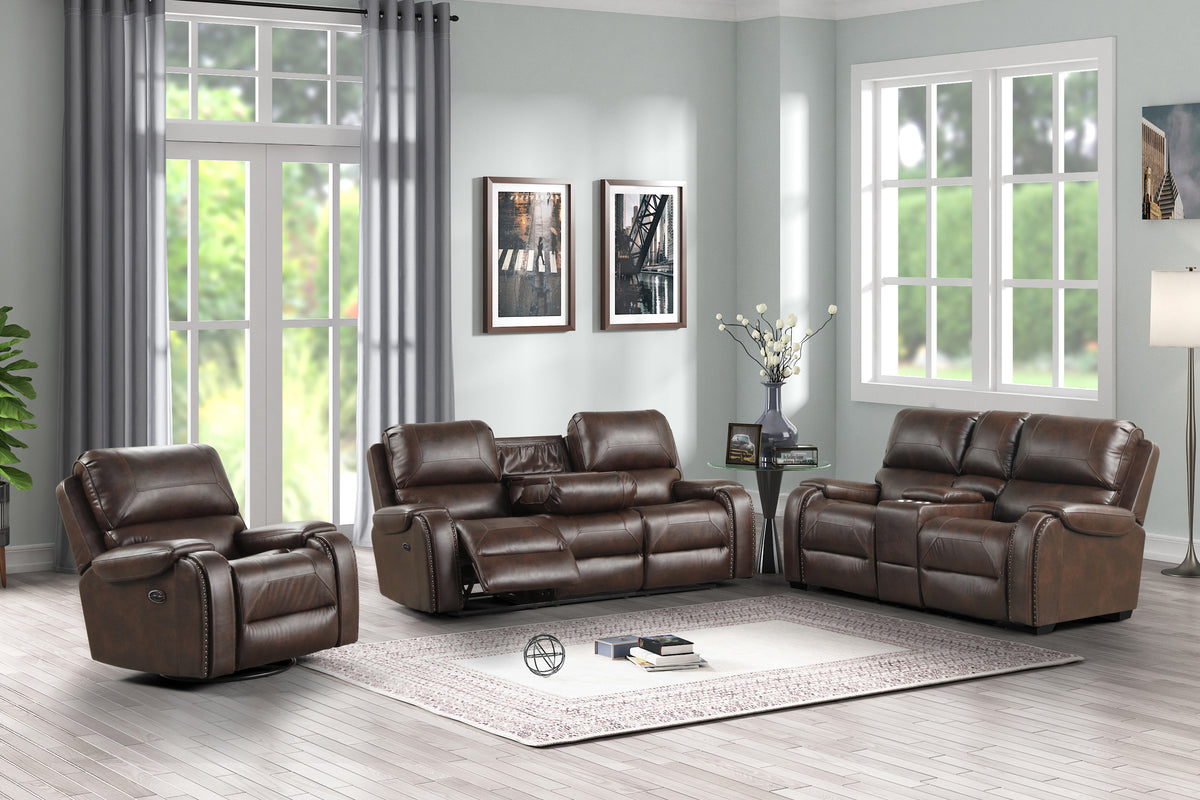 3 Piece Power Reclining Living Room Set by Sara Collections | Bel Furniture