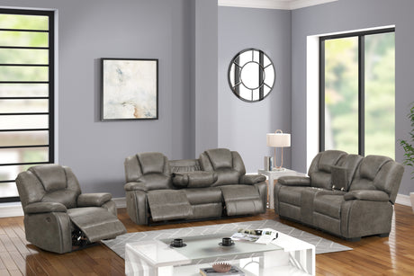 3 Piece Living Room Set: Power Reclining Sofa, Power Reclining Chair, Stationary Loveseat by Sara Collections | Bel Furniture