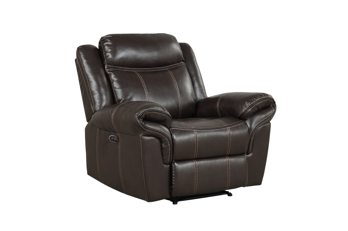 3 Piece Living Room Set: Power Reclining Sofa, Power Reclining Chair, Stationary Loveseat by Sara Collections | Bel Furniture