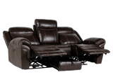 3 Piece Living Room Set: Power Reclining Sofa, Power Reclining Chair, Stationary Loveseat by Sara Collections | Bel Furniture