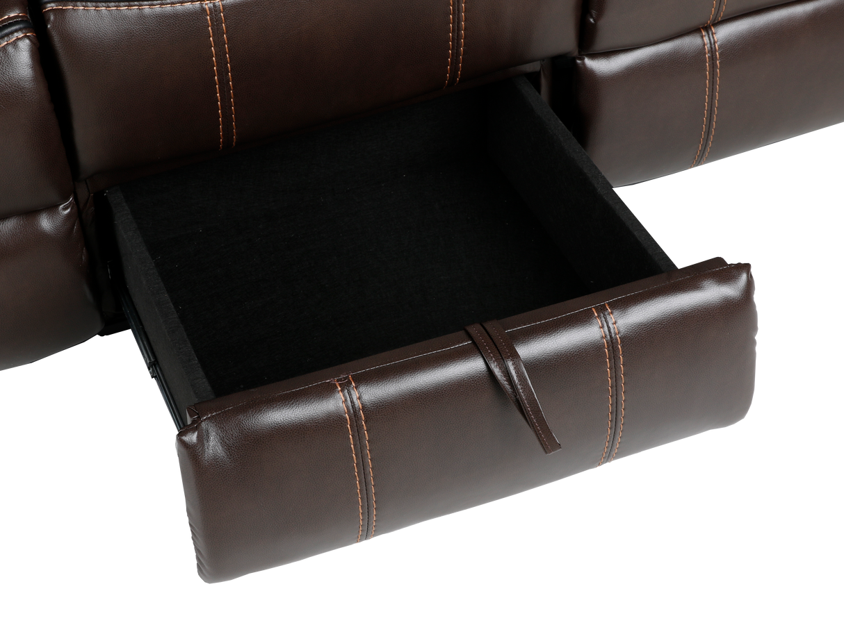 3 Piece Living Room Set: Power Reclining Sofa, Power Reclining Chair, Stationary Loveseat by Sara Collections | Bel Furniture