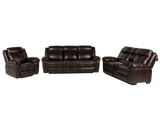 3 Piece Living Room Set: Power Reclining Sofa, Power Reclining Chair, Stationary Loveseat by Sara Collections | Bel Furniture